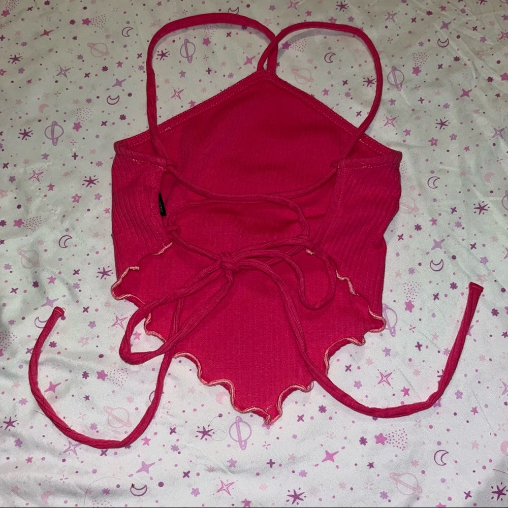 Lace-Up Top - Picture 2 of 4